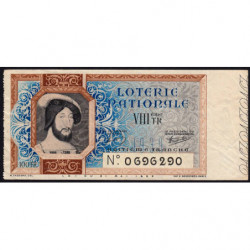 1939 - Loterie Nationale - 8e tranche - Etat : TB+