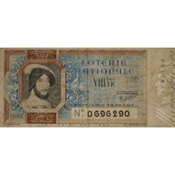 1939 - Loterie Nationale - 8e tranche - Entier - Etat : TB+