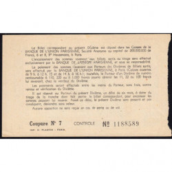 1940 - Loterie Nationale - 8e tranche - 1/10ème - Union Nat. des Combattants - Etat : SUP