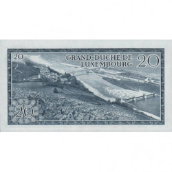 Luxembourg - Pick 54a - 20 francs - Série J - 07/03/1966 - Etat : NEUF