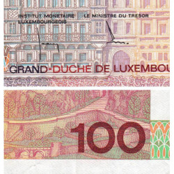Luxembourg - Pick 58a - 100 francs - Série F - 1986 - Etat : TTB-