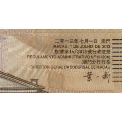 Chine - Macao - Pick 110b - 50 patacas - Série AC - 01/07/2013 - Etat : NEUF