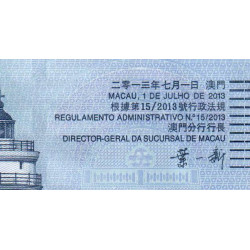 Chine - Macao - Pick 111b - 100 patacas - Série AC - 01/07/2013 - Etat : NEUF