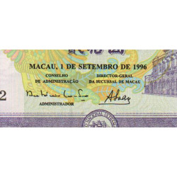 Chine - Macao - Pick 66 - 20 patacas - Série AC - 01/09/1996 - Etat : NEUF