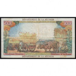 La Réunion - Pick 54b - 10 nouv. francs sur 500 francs - Série R.1 - 1971 - Etat : TTB-