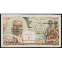 St-Pierre et Miquelon - Pick 32 - 2 nouveaux francs sur 100 francs - 1963 - Etat : TTB+