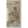 Tahiti - Papeete - Pick 21c - 20 francs - Série U.156 - 1962 - Etat : TB+