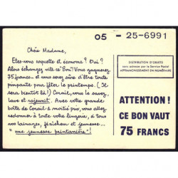 75 - Paris - Lessive Corail - Bon de 75 francs - 1957 - Etat : SUP