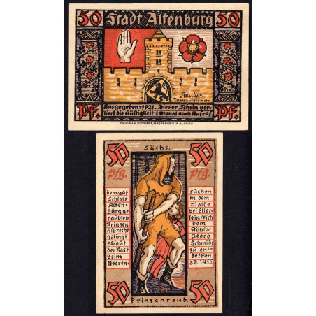 Allemagne - Notgeld - Altenburg - 50 pfennig - 1921 - Etat : SPL