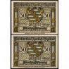Allemagne - Notgeld - Auerbach - 50 pfennig - Sans illustration - Type a - 01/07/1921 - Etat : SPL