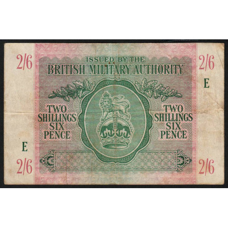 Grande-Bretagne - Pick M3 - 2 shillings 6 pence - 1943 - Série E - Etat : TB