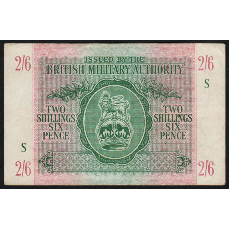 Grande-Bretagne - Pick M3 - 2 shillings 6 pence - 1943 - Série S - Etat : TTB