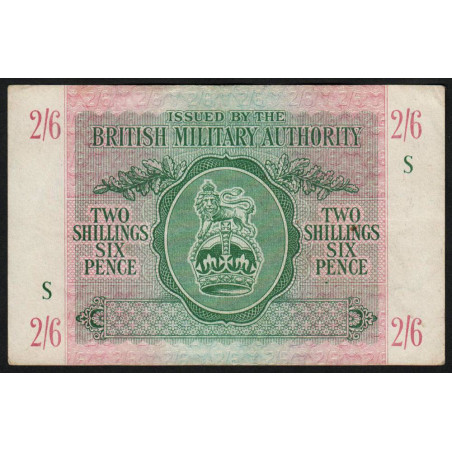 Grande-Bretagne - Pick M3 - 2 shillings 6 pence - 1943 - Série S - Etat : TTB