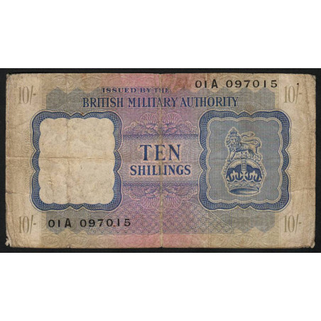Grande-Bretagne - Pick M5 - 10 shillings - 1943 - Série A - Etat : B