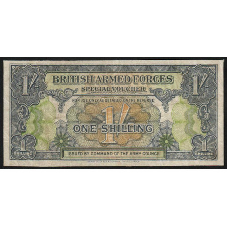 Grande-Bretagne - Billet militaire - Pick M11a - 1 shilling - Sans série - 1946/1947 - Etat : TTB-