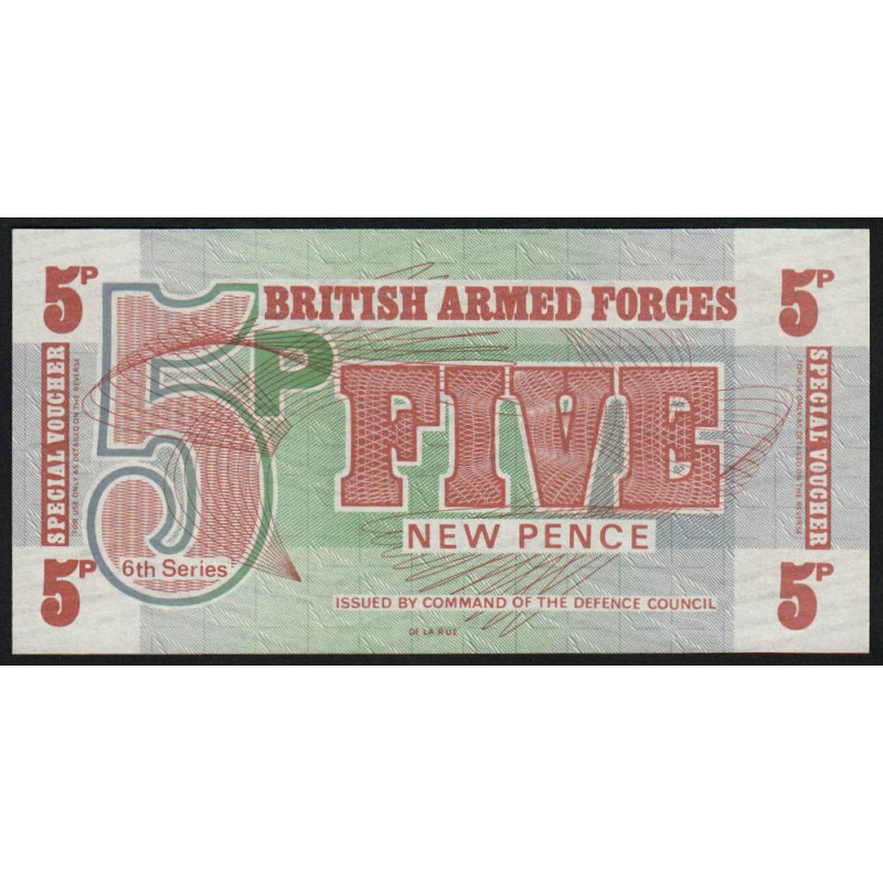 Grande-Bretagne - Pick M44 - 5 new pence - Sans série - 1972 - Etat : NEUF
