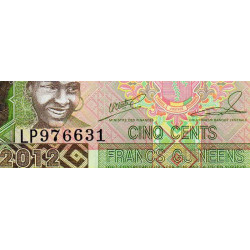 Guinée - Pick 39b - 500 francs guinéens - Série LP - 2012 - Etat : NEUF