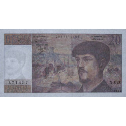 F 66-08 - 1987 - 20 francs - Debussy - Série N.020 - Etat : SUP