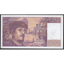 F 66-08 - 1987 - 20 francs - Debussy - Série H.020 - Etat : TTB+