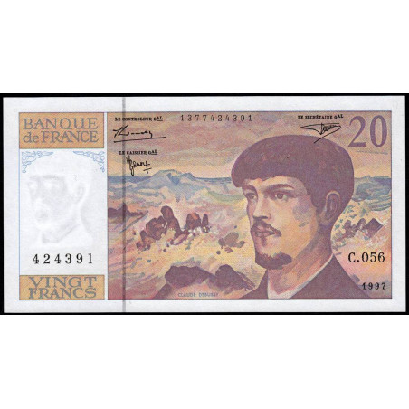 F 66ter-02 - 1997 - 20 francs - Debussy - Série C.056 - Etat : pr.NEUF