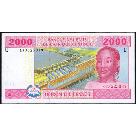 Cameroun - Afrique Centrale - Pick 208Ud - 2'000 francs - 2002 (2010) - Etat : NEUF