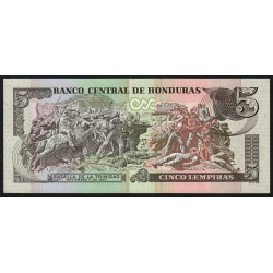 Honduras - Pick 81b - 5 lempiras - Série AH - 18/09/1997 - Etat : NEUF