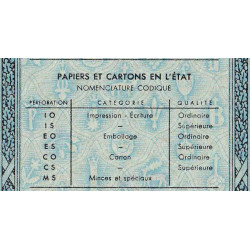 10 kg papiers et cartons en l'état - 03/1947 - Code IO - Série EC - Etat : SUP