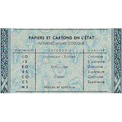 20 kg papiers et cartons en l'état - 03/1947 - Code IO - Série ED - Etat : SPL
