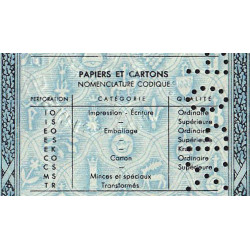 100 kg Papiers et cartons - 03/1948 - Exportation - Code I - Série EF - Etat : SUP