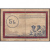 Allemagne - R.C.F.T.O. - Pirot 135-6 - Série A.1 - 5 francs - 1923 - Etat : B+