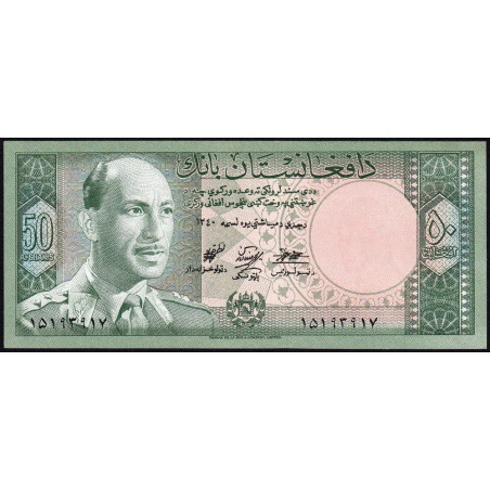 Afghanistan - Pick 39a - 50 afghanis - Sans série - 1961 - Etat : NEUF