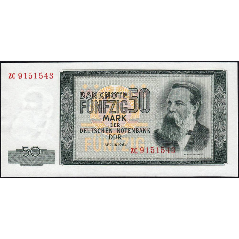 Allemagne RDA - Pick 25r (remplacement) - 50 mark der Deutschen Notenbank - 1964 - Etat : NEUF