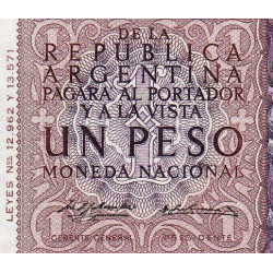 Argentine - Pick 263b_2 - 1 peso - Série D - 1956 - Etat : pr.NEUF