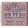Argentine - Pick 263b_2 - 1 peso - Série D - 1956 - Etat : pr.NEUF