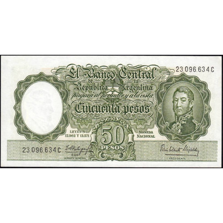 Argentine - Pick 271c4 - 50 pesos - Série C - 1955 - Etat : pr.NEUF