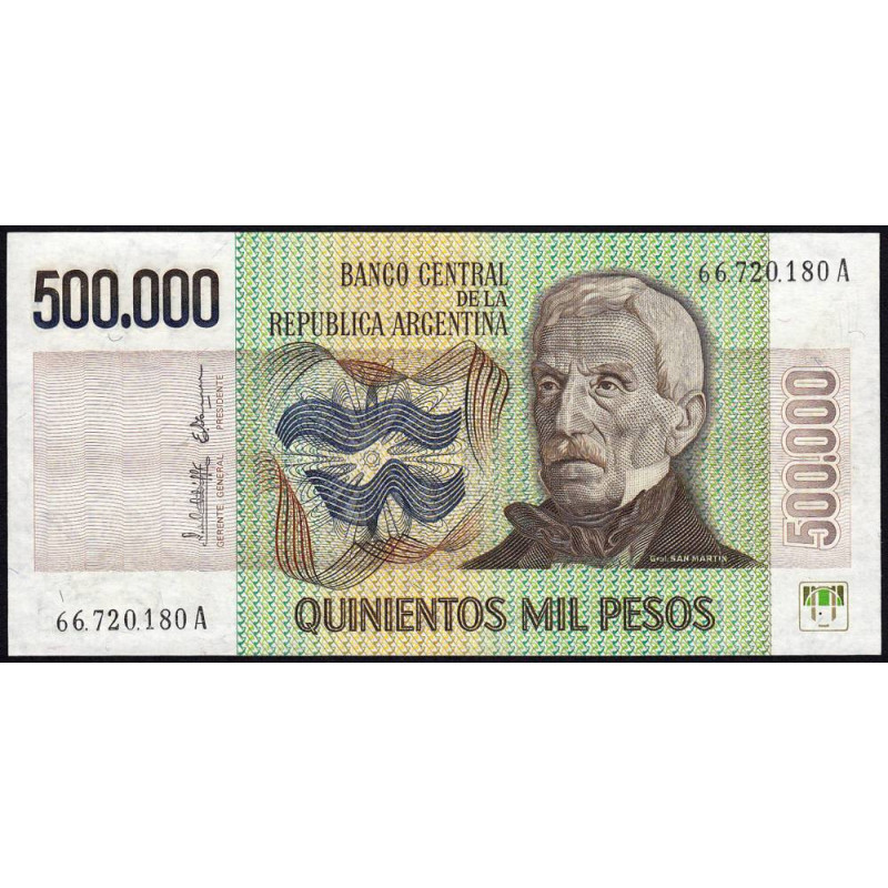 Argentine - Pick 309_2 - 500'000 pesos - Série A - 1981 - Etat : SPL