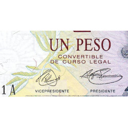 Argentine - Pick 339a - 1 peso - Série A - 1992 - Etat : NEUF