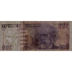 Argentine - Pick 357a_4 - 100 pesos - Série X - 2010 - Etat : TB+