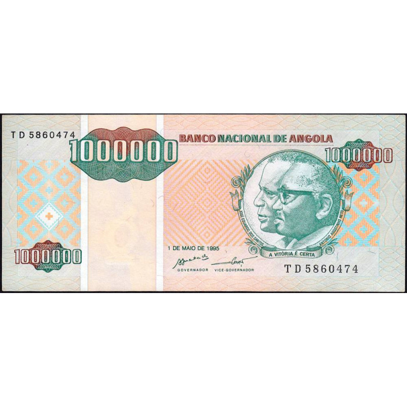 Angola - Pick 141 - 1'000'000 kwanzas reajustados - Série TD - 01/05/1995 - Etat : NEUF