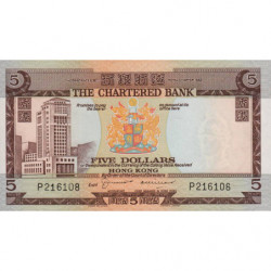 Hong Kong - Pick 73b2 - The Chartered Bank - 5 dollars - 1974 - Etat : NEUF