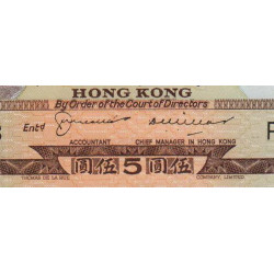 Hong Kong - Pick 73b2 - The Chartered Bank - 5 dollars - 1974 - Etat : NEUF