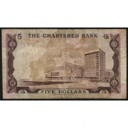 Hong Kong - Pick 73b3 - The Chartered Bank - 5 dollars - 01/06/1975 - Etat : B