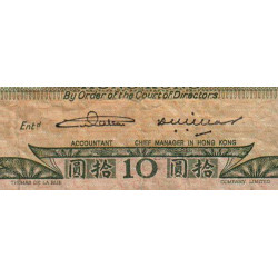 Hong Kong - Pick 74b1 - The Chartered Bank - 10 dollars - 1970 - Etat : TB-