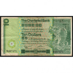 Hong Kong - Pick 77a - The Chartered Bank - 10 dollars - 01/01/1980 - Etat : TB