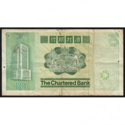 Hong Kong - Pick 77a - The Chartered Bank - 10 dollars - 01/01/1980 - Etat : TB