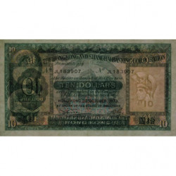 Hong Kong - HSBC - Pick 182g_5 - 10 dollars - Série JL - 31/10/1973 - Etat : TTB+