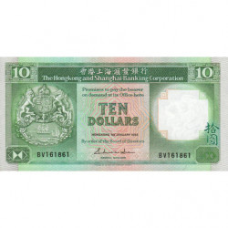 Hong Kong - Pick 191a - The H. S. B. C. - 10 dollars - 01/01/1985 - Etat : SPL