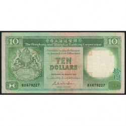 Hong Kong - Pick 191a - The H. S. B. C. - 10 dollars - 01/01/1985 - Etat : TB+