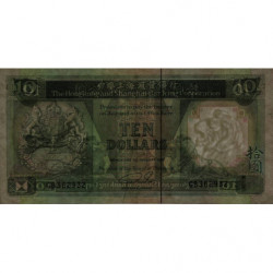 Hong Kong - HSBC - Pick 191c_3 - 10 dollars - Série GB - 01/01/1991 - Etat : TTB