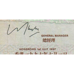 Hong Kong - HSBC Limited - Pick 201c_2 - 20 dollars - Série AR - 01/07/1997 - Etat : SUP